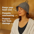 Premium Sauna Hat – 100% Natural Wool, Handmade Sauna Headwear for Men and Women – Eco-Friendly, Breathable