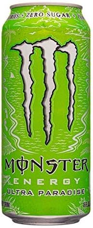 Monster Energy Ultra Zero Sugar Energy Drinks 16 ounce cans (Ultra Paradise, 12 Cans)