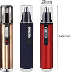 Electric Ear Neck Nose Hair Trimmer Eyebrow Trimmer Implement Shaver Clipper Shaver Man Woman Clean Trimer Razor Remover Kit IPX7 Waterproof Dual Edge Blades for Easy Cleansing (BLACK)