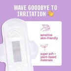 Flo - Sensitive Bladder Long Plus Pads (10 Pack) - Wrapped, Ultra-Thin - Absorbent & Breathable - Charcoal Core - Made with Organic Bamboo - Incontinence Pads for Women - Vegan & Cruelty Free