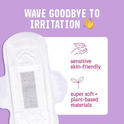 Flo - Sensitive Bladder Long Plus Pads (10 Pack) - Wrapped, Ultra-Thin - Absorbent & Breathable - Charcoal Core - Made with Organic Bamboo - Incontinence Pads for Women - Vegan & Cruelty Free
