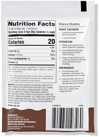 Amazon Grocery, Brown Gravy Mix, 0.87 Oz