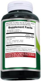 FITO MEDIC'S Lab White Willow Bark Supplement, White Willow Extract, 180 Capsules