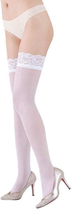 Ultra-Thin Transparent Lace Stockings Tall Sexy Temptation Hold-Up Ladies Stockings Knee Socks for Women 2 Pairs