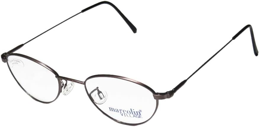 Marcolin Village 47 6395 Womens Suitable For Office Classic Cat Eye With Spring Hinges Made In Italy Eyeglasses/Eyewear (49-19-140, Brown)