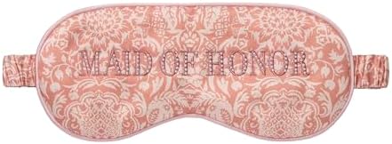 slip Sleep Mask - 100% Pure 22 Momme Mulberry Silk Eye Mask - Comfortable Sleeping Mask with Elastic Band + Pure Silk Filler and Internal Liner, Bridal Collection: Maid of Honor