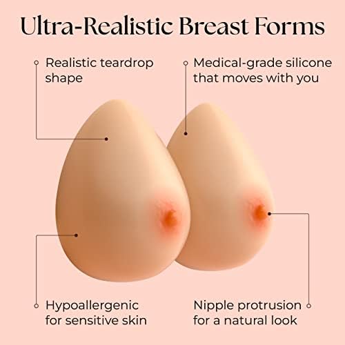 Silicone Breast Forms - Prosthetic Breasts for Transgender, Mastectomy, Crossdressers, Drag - Fake Boobs