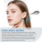 Ear Pressure Relief Suction Device,Migraine and Headache Relief Products,Airplane Ear Tinnitus Relief Through Inner Ear Pressure Balance,Reduces Tension,Equipped with 3 Sizes of Earplugs (Gray)