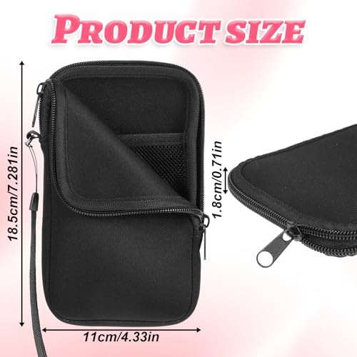 Thinp Tampon Holder for Purse, Small Period Travel Pouch Tampon Storage Bag with Zipper Portable Period Bag for Women, Ladies Small Tampons Organizer Pouch for Feminine Products (Black)