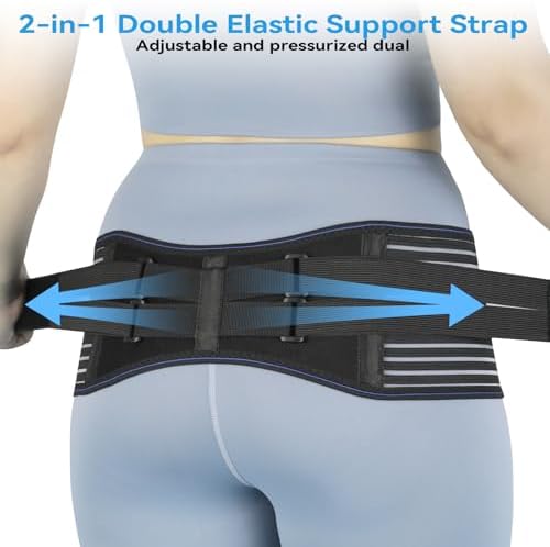 Sacroiliac SI Joint Hip Belt for Women and Men, Lower Back, Trochanter Brace, Sciatic, Pelvic & Hip Support brace, Non-Slip, Adjustable & Breathable Pain Relief Brace with 5 Stainless Steel Spring