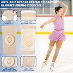 Shappy 2 Pair Figure Ice Skating Knee Pads Gel Dance Knee Pads Cushion and Support Breathable Material for Dancing Skating Women Girl Men