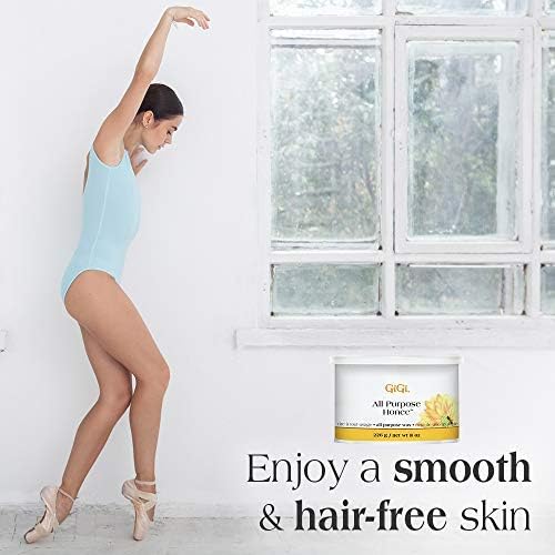 GiGi All Purpose Honee Wax - Hair Removal Wax for Face, Body & Brazilian Waxing with Beeswax Formula, 8 oz