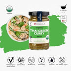 Mekhala Organic Thai Green Curry Paste. VEGAN. GLUTEN-FREE. SUGAR FREE. Versatile. HOT (6X3.53oz)