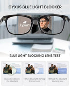 Cyxus Blue Light Glasses Men Women Reduce Eye Strain UV Blocking for Office Work Computer Screen 8082