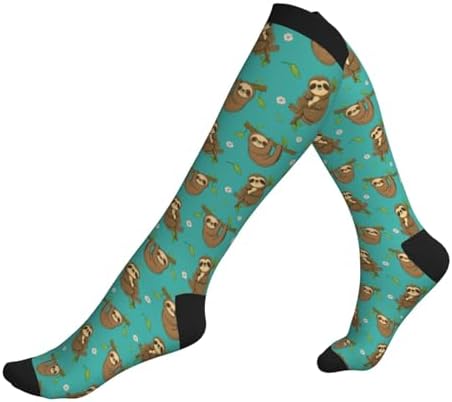 Compression Socks Knee High Circulation Support Socks For Women Men Athletic Running Hiking Travel