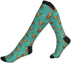 Compression Socks Knee High Circulation Support Socks For Women Men Athletic Running Hiking Travel