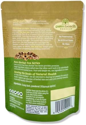 Palm Beach Medicinal Herbs - Cramp Bark Tea - Pure Herbal Tea Series, 30ct