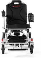 Travel Buggy Electric Wheelchair City 2 Plus, Lightweight, Foldable, Portable, Weight Capacity 395lbs, Air Travel Friendly - Ships from and Serviced in USA (Silver, No Caregiver Control)