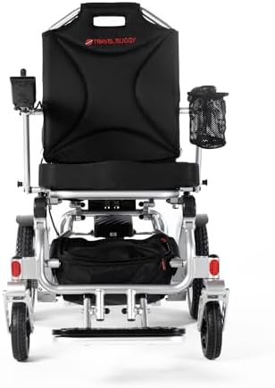 Travel Buggy Electric Wheelchair City 2 Plus, Lightweight, Foldable, Portable, Weight Capacity 395lbs, Air Travel Friendly - Ships from and Serviced in USA (Silver, No Caregiver Control)