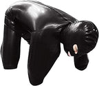 Sexy Men Shiny Black PVC Wet Look DS Latex Stage Catsuit Clothing Prisoner Patent Leather Jumpsuits Nightclub Bodysuit