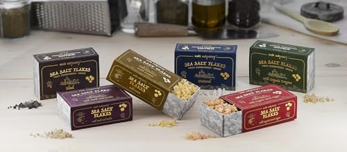 Salt Odyssey Sea Salt Flakes with Basil and Garlic, 100g., Finishing salt, Flaky salt