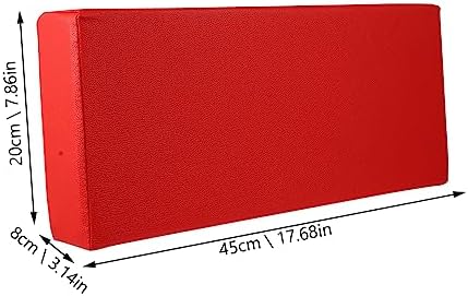Cabilock 1pc Pu Leather Neck Pillow for Face Massage Table Ergonomic Design Cover Comfortable Support for Beauty Salon and Home Use Red