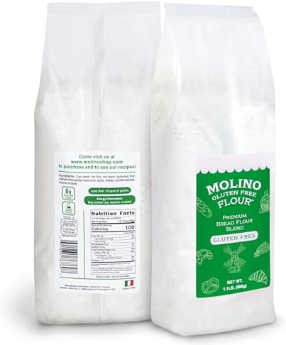 Molino Flour Molino Gluten Free Flour All Purpose Bread Flour 1.1 Pounds Per Bag (4 Pack)