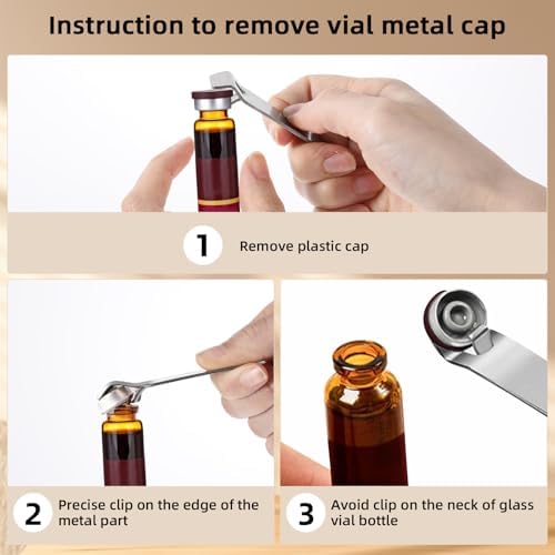10 Pack Mini Bottle Opener Ampule Vial Decapper Phial Cap Remover Tool Stainless Steel Oral Liquid Caps Lifter for Beer Bottle Supplies for Nurses Home Use Beer Soda Beverage Can Openers