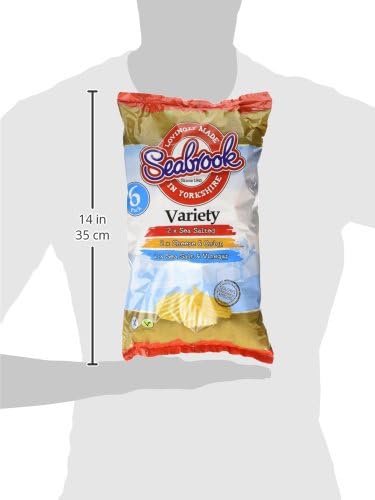 Seabrook Crinkle Crisps Variety Pack, 6 x 25g