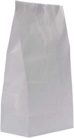 8# White Kraft Paper Bag - 6 1/8"L x 4"D x 12 3/8"H (Case of 2000) Versatile and Sturdy Paper Bag for Commercial and Home Use
