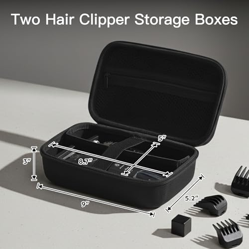 SMYV Barber Bags for Clippers and Supplies, Sturdy Clipper Storage Case for Barber Accessories, Hair Trimmer Organizer for Men Razor Guard Grooming Kits (Case Only)