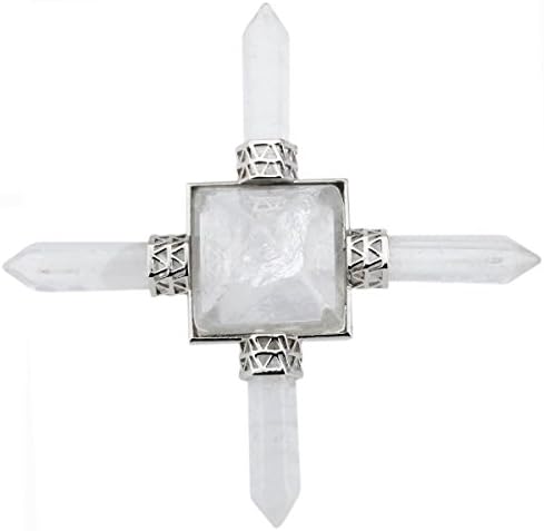 Rockcloud Pyramid Energy Generator, Reiki Chakra Healing Crystal Stone,Rock Quartz
