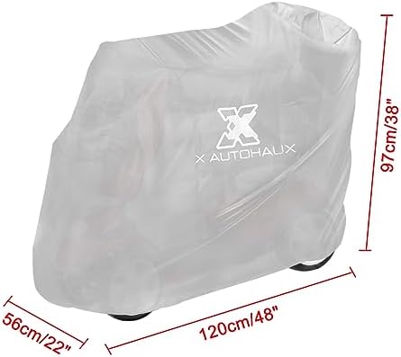 X AUTOHAUX Mobility Scooters Covers Waterproof Windproof All Weather Wheelchairs Cover 190T Polyester