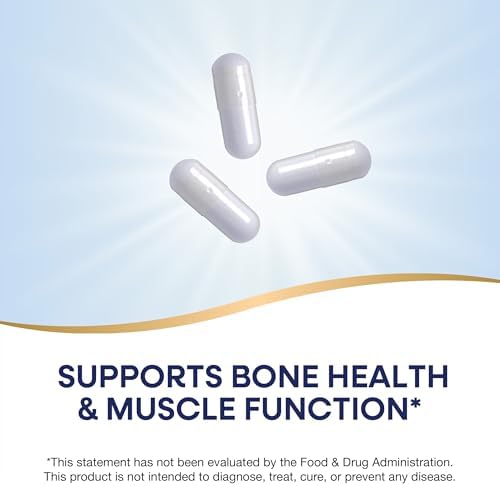Nature's Way Calcium & Magnesium Mineral Complex, Supports Bone Health & Muscle Function,* 750 mg per 3-Capsule Serving, 250 Capsules (Packaging May Vary)