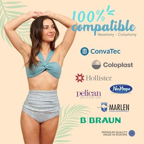 SIIL Ostomy Bag Covers for Swimming - BIKINI - Ostomy Swimwear Colostomy & Ileostomy Bag Covers for Women (Made in Europe)