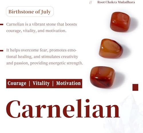 SUNYIK Carnelian Tumbled Chips Stone Crushed Pieces Irregular Shaped Stones 1pound(about 460 gram)