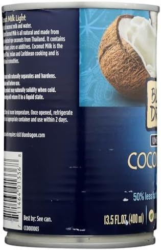 Blue Dragon Light Coconut Milk 400 Ml (Pack Of 6)