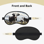 Farm Cow Pictures Sleep Mask for Side Sleepers: Blackout Eye Masks for Sleeping - Soft Breathable Soft Eye Shade Cover for Travel - Adjustable Night Blindfold for Men Women Gifts