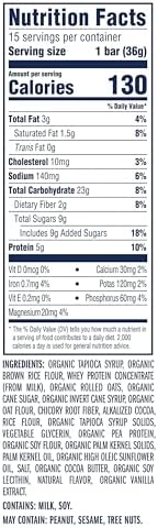 CLIF Kid Zbar Protein - Cookies 'N Creme - Crispy Snack Bars - Made with Organic Oats - Non-GMO - 5g Protein - Gluten Free Protein Bars (15 Pack)