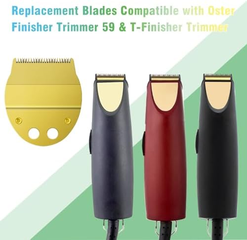 Replacement Narrow Blade Compatible with oster Finisher Trimmer Model 59 and T-Finisher Trimmer Blades Wide, golden