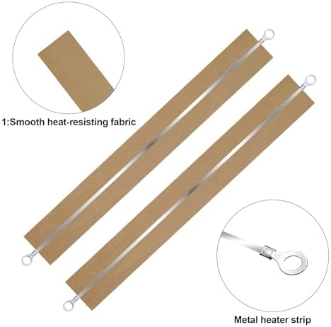Honoson 10 Pieces 8 Inch Impulse Sealer Heating Element Service Spare Repair Parts Kit 2mm Heat Sealers Strips Replacement Elements