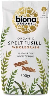 Biona Organic Wholemeal Spelt Fusilli 500g-2 Pack