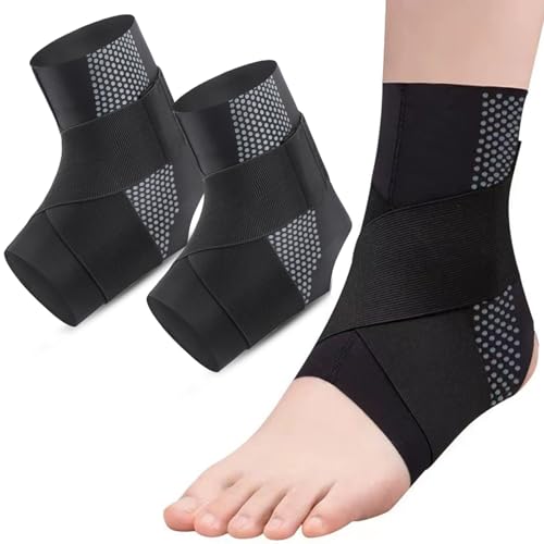 Ankle Guard - Active Ankle Brace, Compression Ankles Support Brace for Kids Youth & Adult (Black - TWO PACK,XL (women 10-15 / men 8-14))