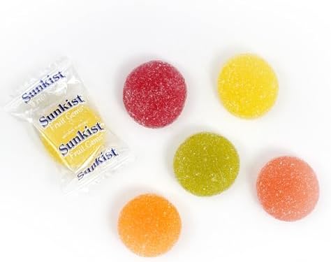 SunkistFruit Gems, 1 Pound Bulk Bag, Fruit Gems, Soft Candy Individually Wrapped