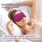 Cooling Eye Mask for Sleeping Silk Migraine Headache Relief Gel Mask Cold Compress Eye Face Ice Pack Reusable for Eyestrain Dark Circles and Puffiness Cold Therapy Gifts for Women Girls
