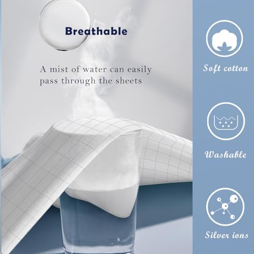 Grounding Sheet Cotton Flat Grounding Sheets 35x90 Inch,Silver-Infused Grounded Bed Sheets for Sleep Stress Health,Earth Connected Sheets with Cord
