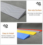 Rise Threshold Ramp, 1-10cm Portable Threshold Ramps, Ramps for Wheelchair Scooter Sweeping Robot, Non-Slip Textured Surface, for Bike, Wheelchair, Cleaning, Robot, Garage, Warehouse (Color : Yellow