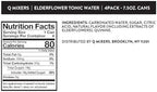 Q ELDERFLOWER TONIC WATER with Real Quinine & Organic Agave - Cocktails & Mocktails - Made with Real Ingredients, Perfectly Carbonated, & Less Sweet - 45 Calories per Can - 7.5 Fl oz (Pack of 24)