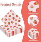 50 Pcs Strawberry Napkins 13 x 13 Inches, Strawberry Birthday Paper Napkins Fruit Theme Disposable Cocktail Napkins for Baby Shower Birthday Party Decorations (Strawberry)