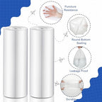 Baderke 40 Pcs Shredder Bags 15 Gallon Paper Shred Waste Bags 26'' x 30'' White Clear Trash Can Liners for Small Shredders
